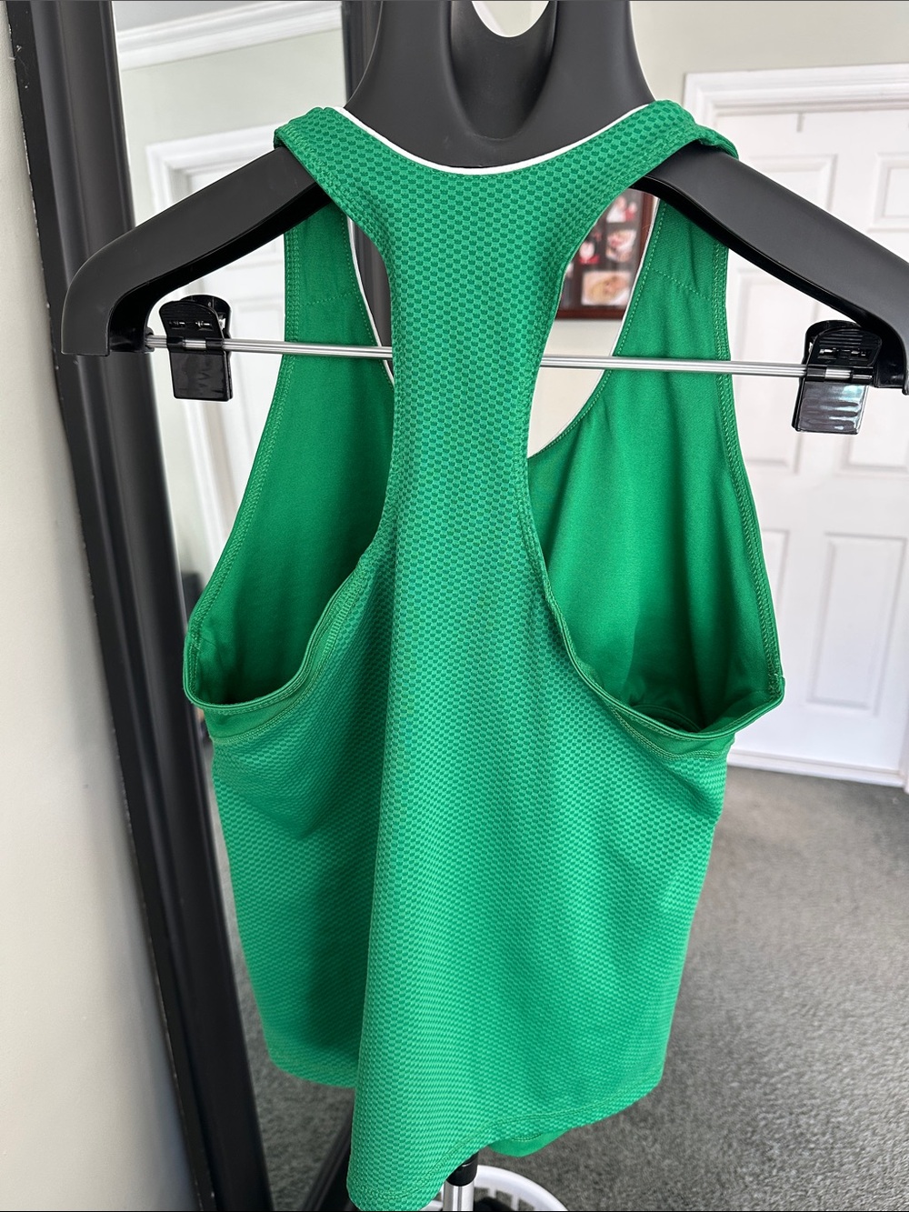 adidas Green Mesh-Panel Racerback Tank - Picture 4 of 6